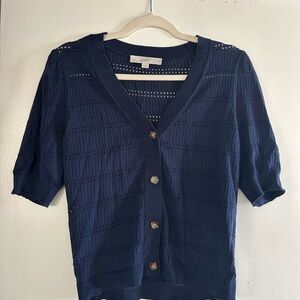 LOFT Deep Blue Knit Sweater